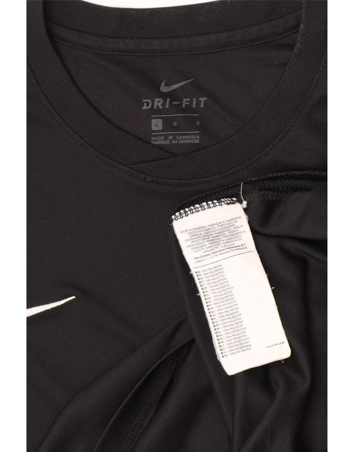 Nike Dri Fit majica kratkih rukava, veliki crni poliester