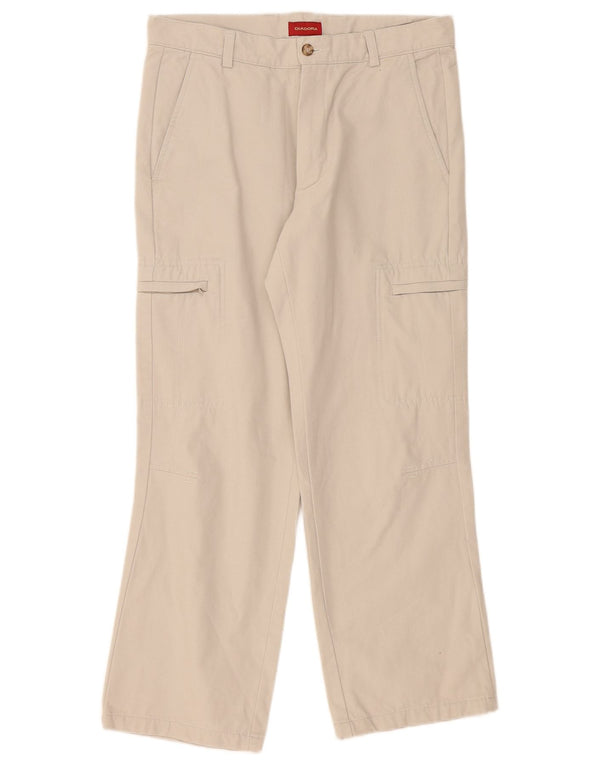 Diadora ženske ravne kargo hlače IT 48 XL W32 L28 bež pamuk