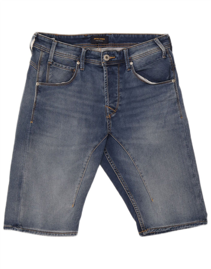Jack & Jones muške traper kratke hlače srednje veličine W32 plavi pamuk