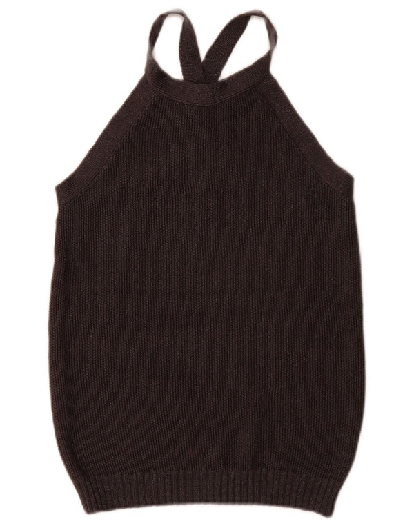 Massimo Dutti ženski prsluk bez rukava UK 12 srednje crna svila