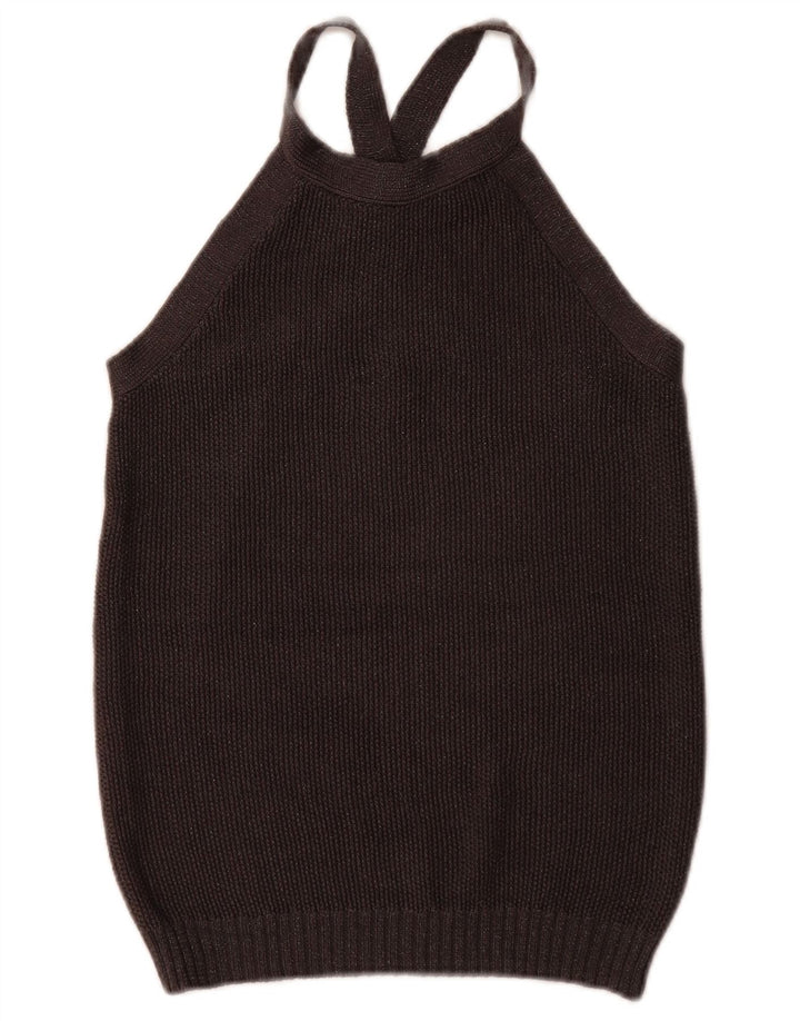 Massimo Dutti ženski prsluk bez rukava UK 12 srednje crna svila