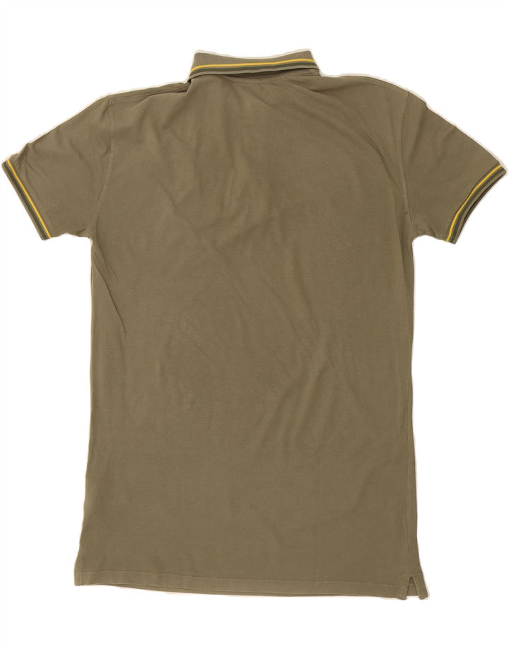 NAPAPIJRI Mens Polo Shirt Medium Khaki Cotton Vintage Napapijri and Second-Hand Napapijri from Messina Hembry 