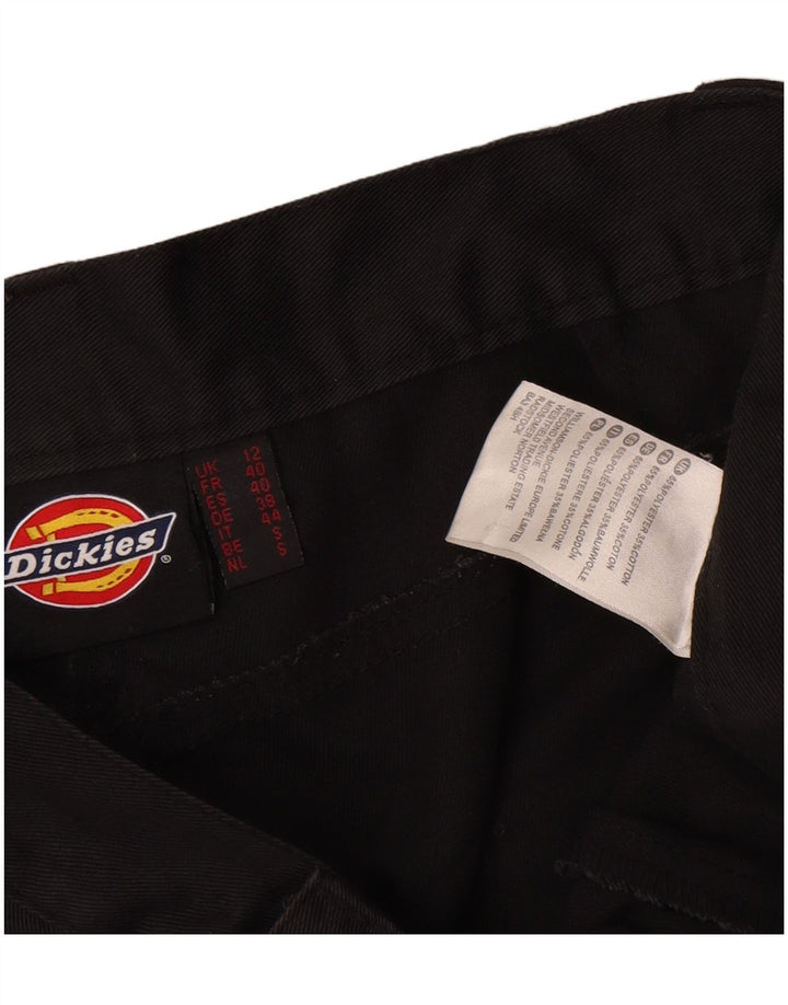 Dickies ženske ravne kargo hlače UK 12 srednje W36 L31 crni poliester