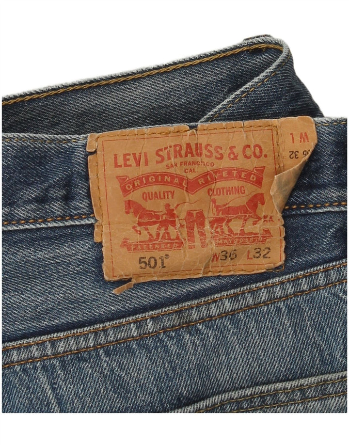 Levi's muške 501 ravne traperice W36 L29 plavi pamuk