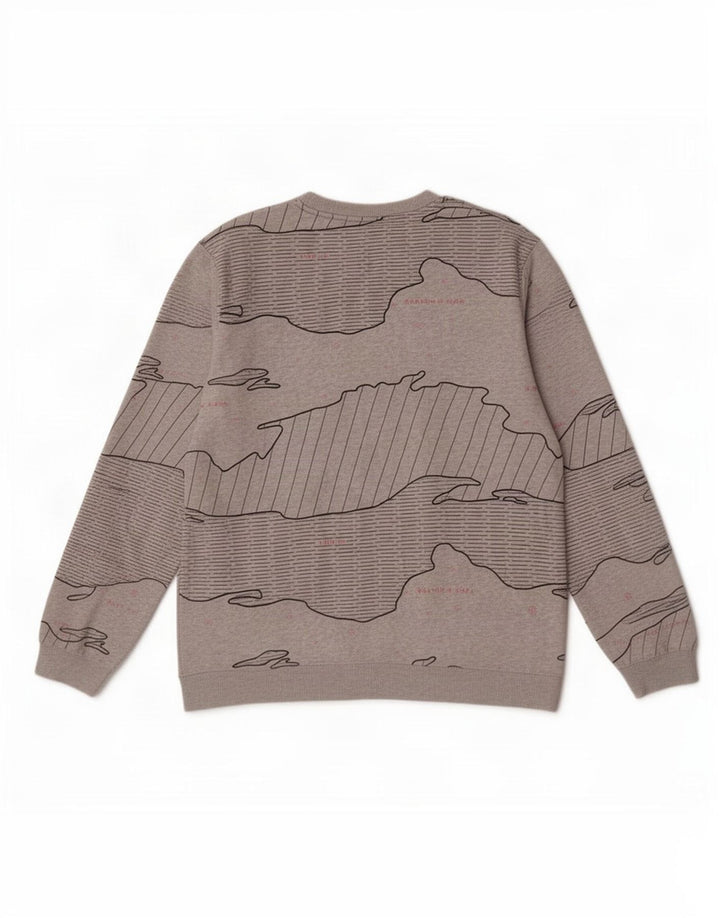 Scotch & Soda Muški džemper s abstraktnim uzorkom Veliki sivi pamuk