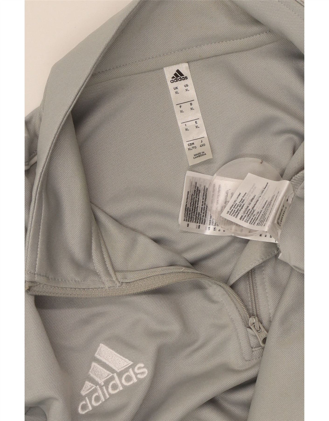 ADIDAS muška trenirka Aeroready zip izrez gornji dio XL sivi poliester