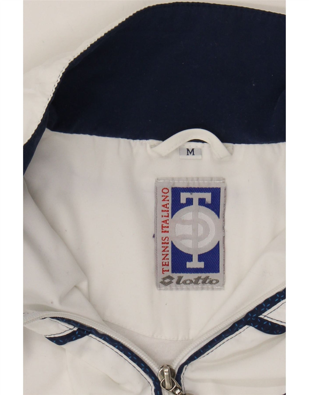 LOTTO Mens Tracksuit Top Jacket Medium White Colourblock Polyester Vintage Lotto and Second-Hand Lotto from Messina Hembry 