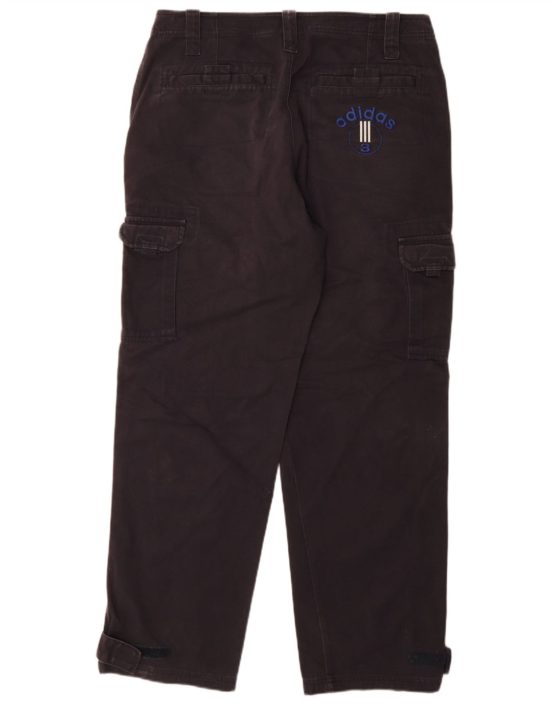 Adidas muške ravne kargo hlače srednje veličine W32 L32 tamnoplavi pamuk