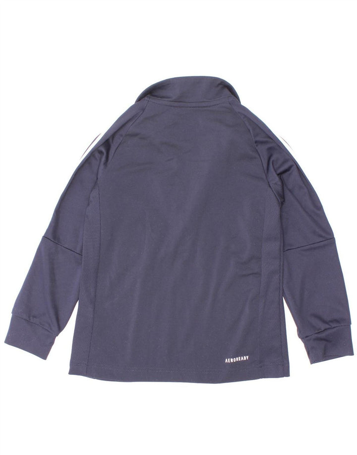 Adidas Top trenirka za dječake Aeroready Zip Neck Pullover Top 5-6 Years Navy Blue