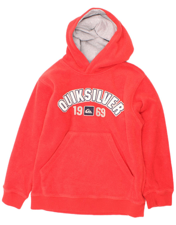 Quiksilver Boys Graphic flis džemper s kapuljačom 9-10 godina, crveni poliester
