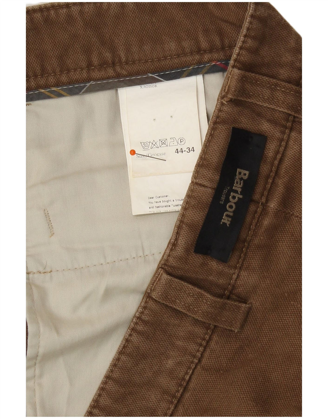 Barbour muške hlače ravnog odijela W44 L31 bež