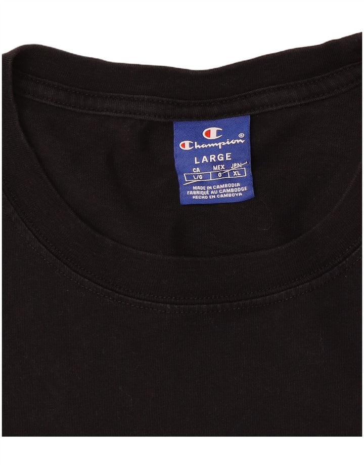 Champion muška majica dugih rukava velika crna s grafičkim motivima