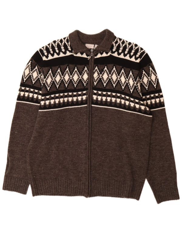 Bexleys muški kardigan pulover IT 54 XL sivi Fair Isle akril