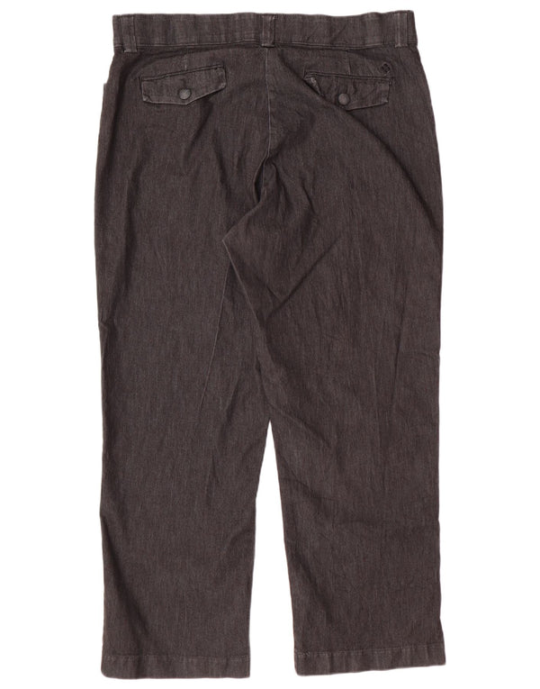 LEE Ženske sitne ravne ležerne hlače US 20 3XL W40 L28 sivi pamuk