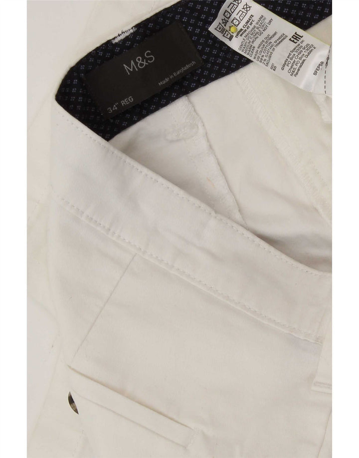 Marks & Spencer muške chino kratke hlače W34 veliki bijeli pamuk