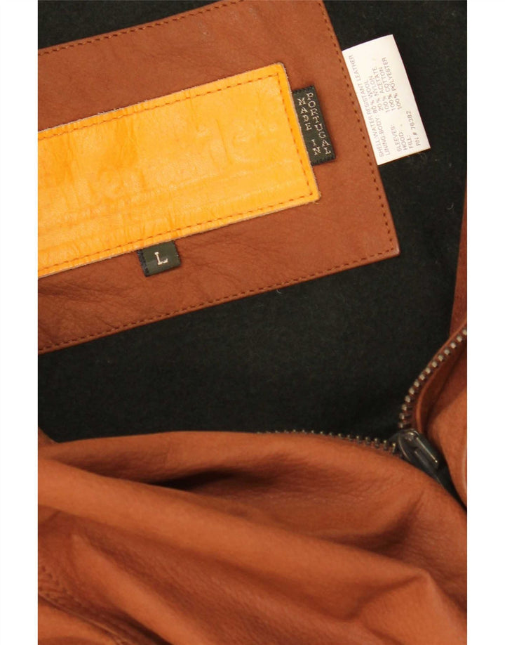 Timberland muška kožna jakna s kapuljačom UK 40 Large Brown