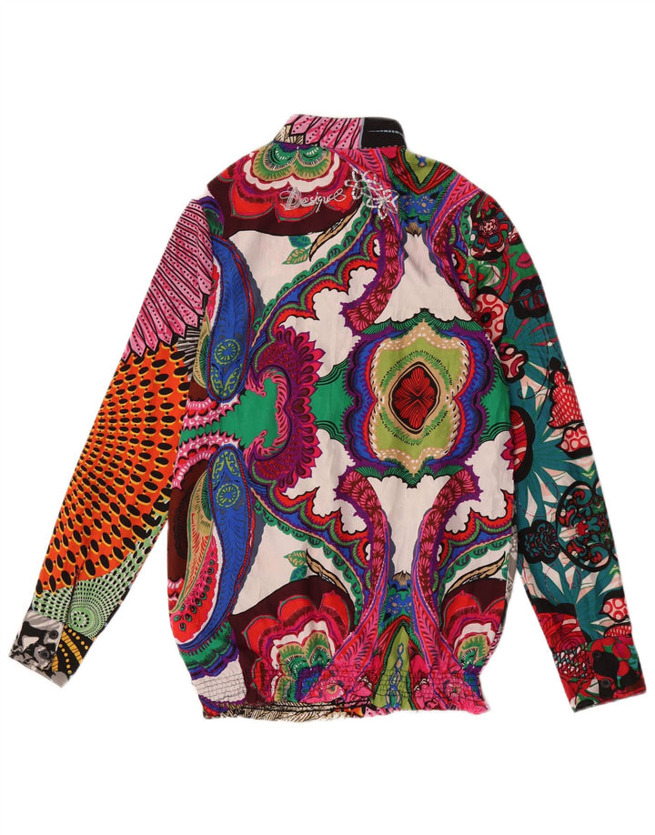 Desigual ženski pulover košulja bluza UK 10 Small Multicolored Patchwork