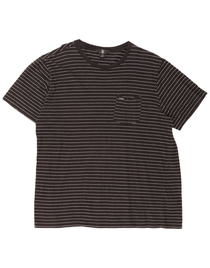 VOLCOM Muška majica kratkih rukava 2XL pamuk na crne pruge