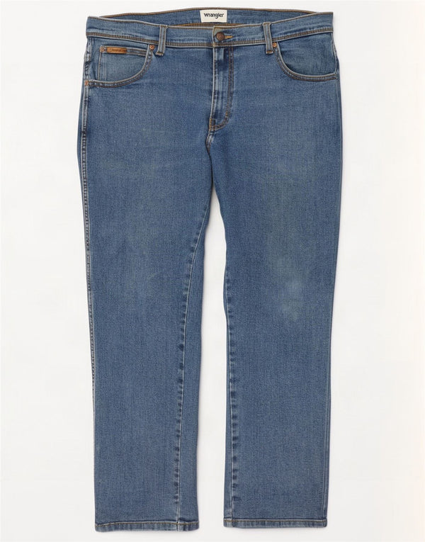 Wrangler muške ravne traperice Texas W34 L30 plavi pamuk