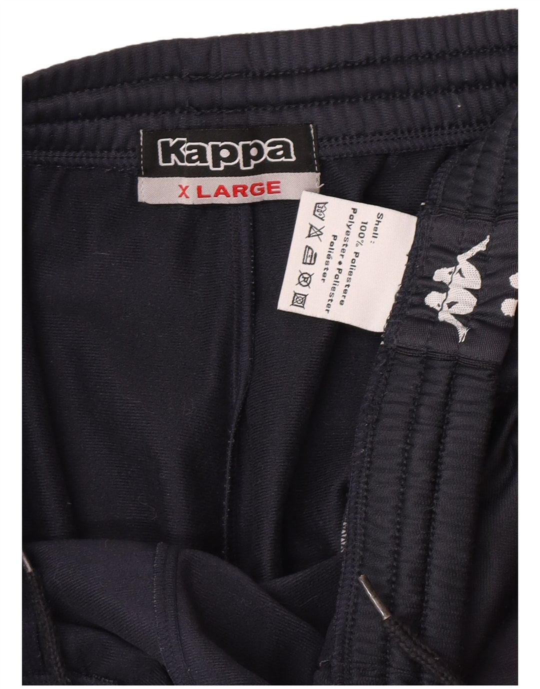 Kappa muške trenirke s grafičkim motivima XL tamnoplavi poliester