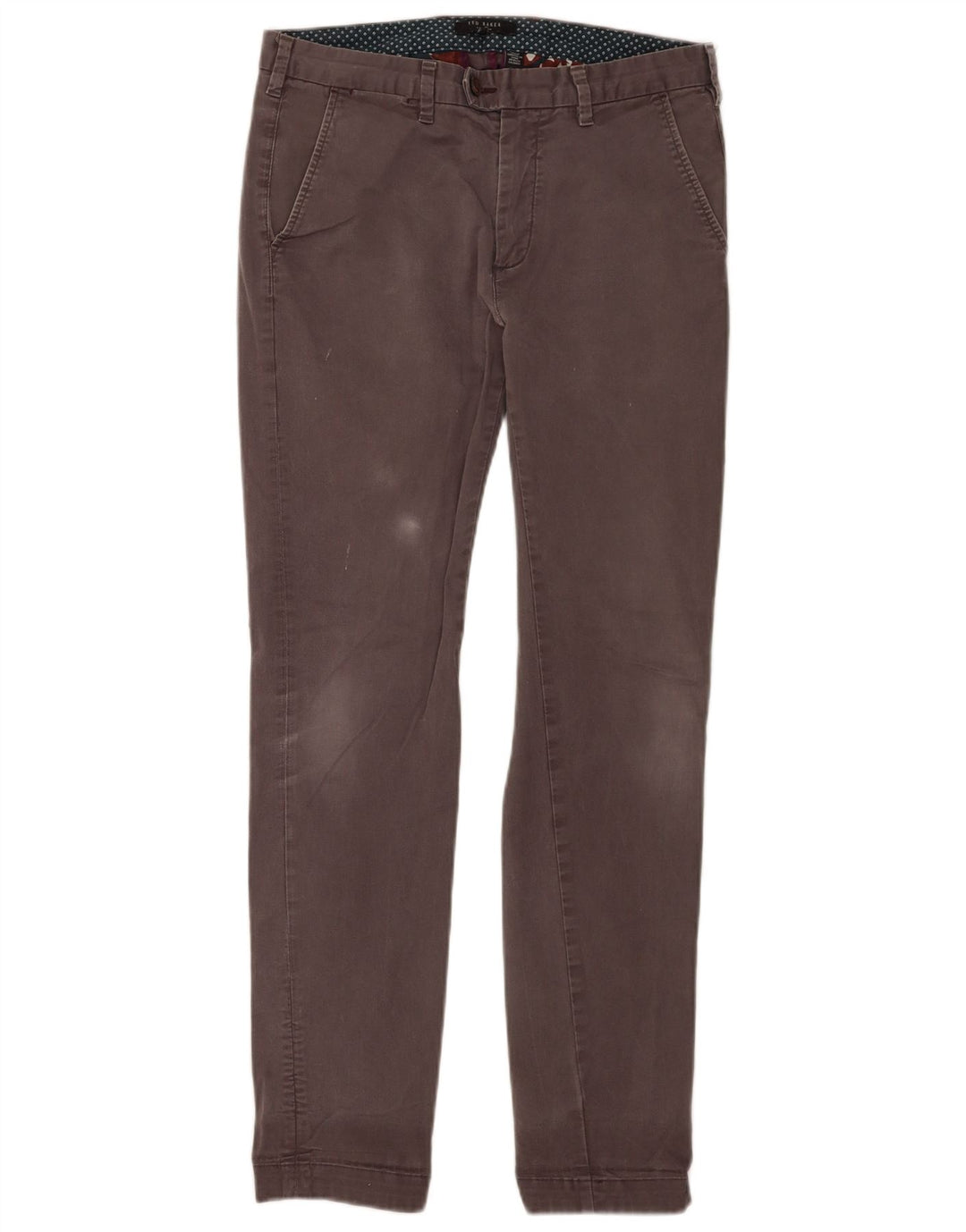Ted Baker muške uske chino hlače W30 L30 sivi pamuk