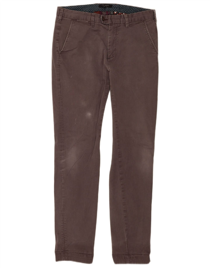 Ted Baker muške uske chino hlače W30 L30 sivi pamuk
