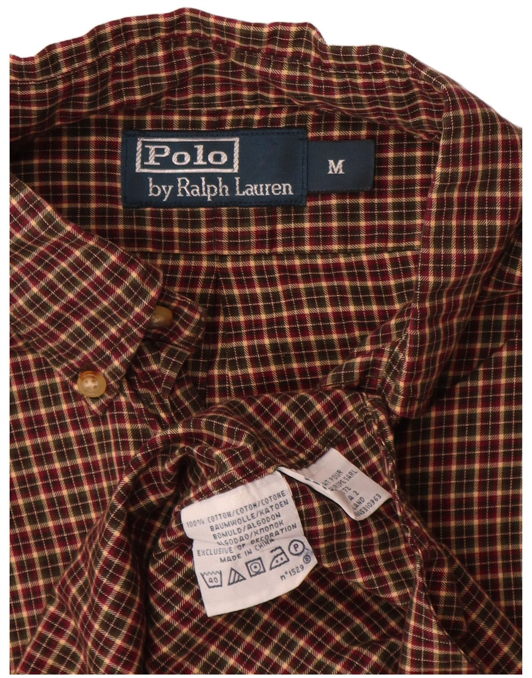 Polo Ralph Lauren muška flanelska košulja srednje smeđeg pamuka