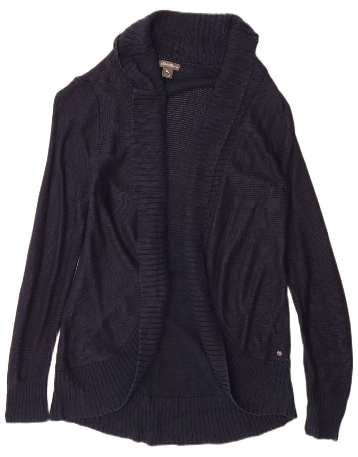 Eddie Bauer Ženski otvoreni kardigan pulover UK 12 Srednji tamnoplavi rajon