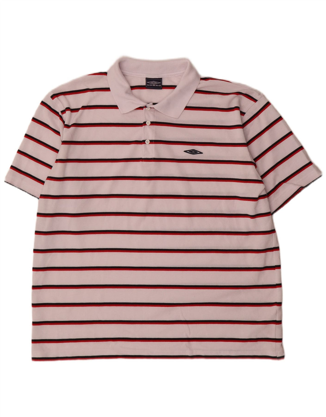 Umbro muška polo majica 2XL bijeli poliester na pruge