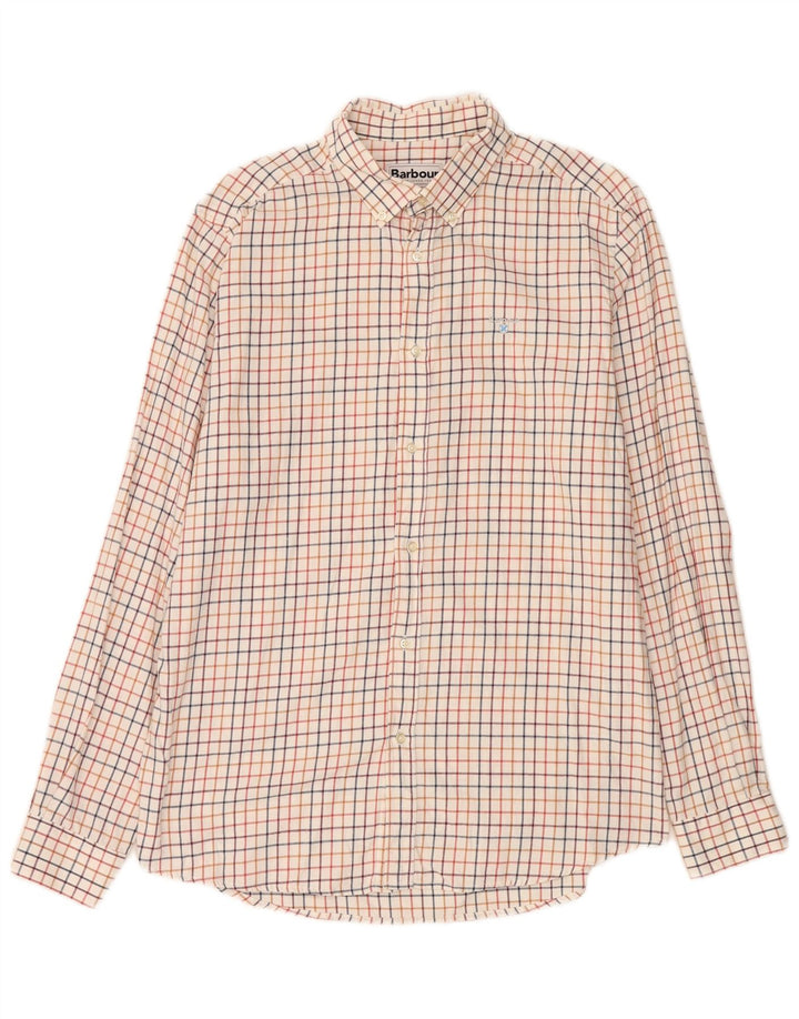 Barbour muška krojena košulja velikog bijelog kariranog pamuka