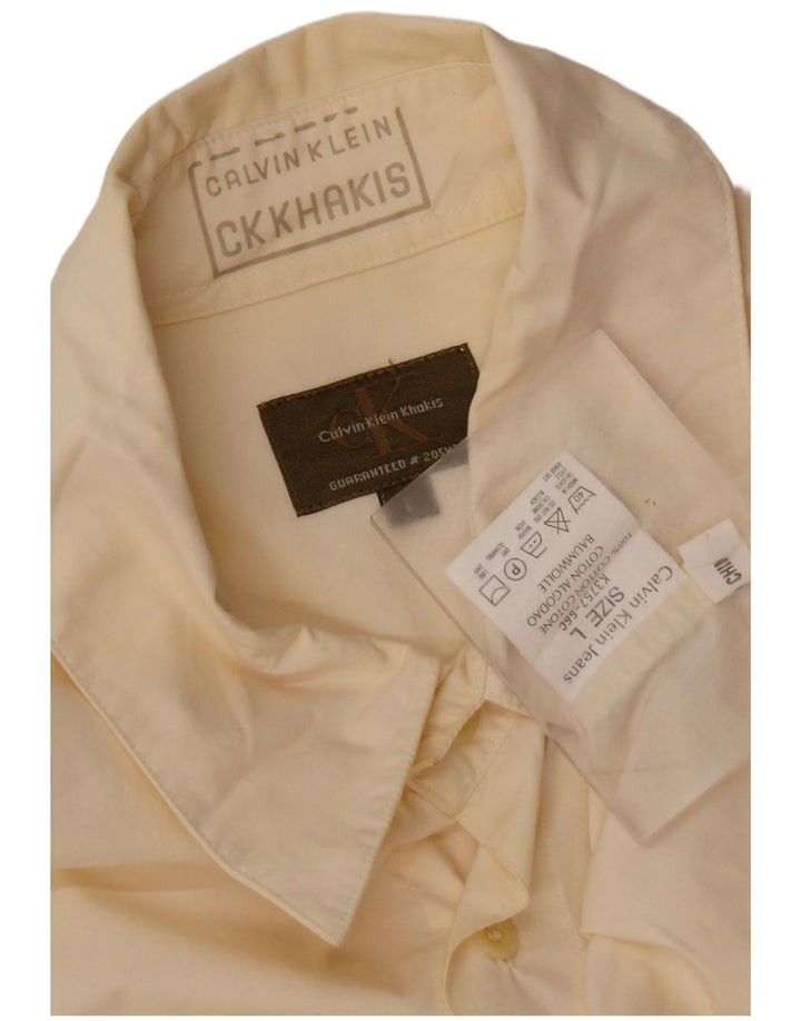 CALVIN KLEIN Muška košulja velika žuta pamučna