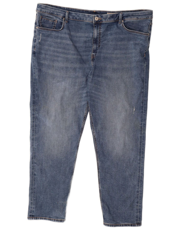 Marks & Spencer ženske ravne traperice Sienna UK 24 3XL W44 L27 plavi pamuk