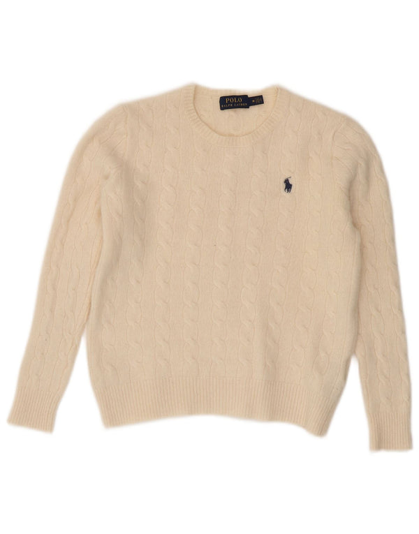 Polo Ralph Lauren ženski džemper s okruglim izrezom UK 12 srednje svijetlo bijela