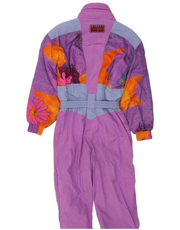 Ninety Eight ženski skijaški kombinezon UK 14 Medium Purple Colourblock Retro