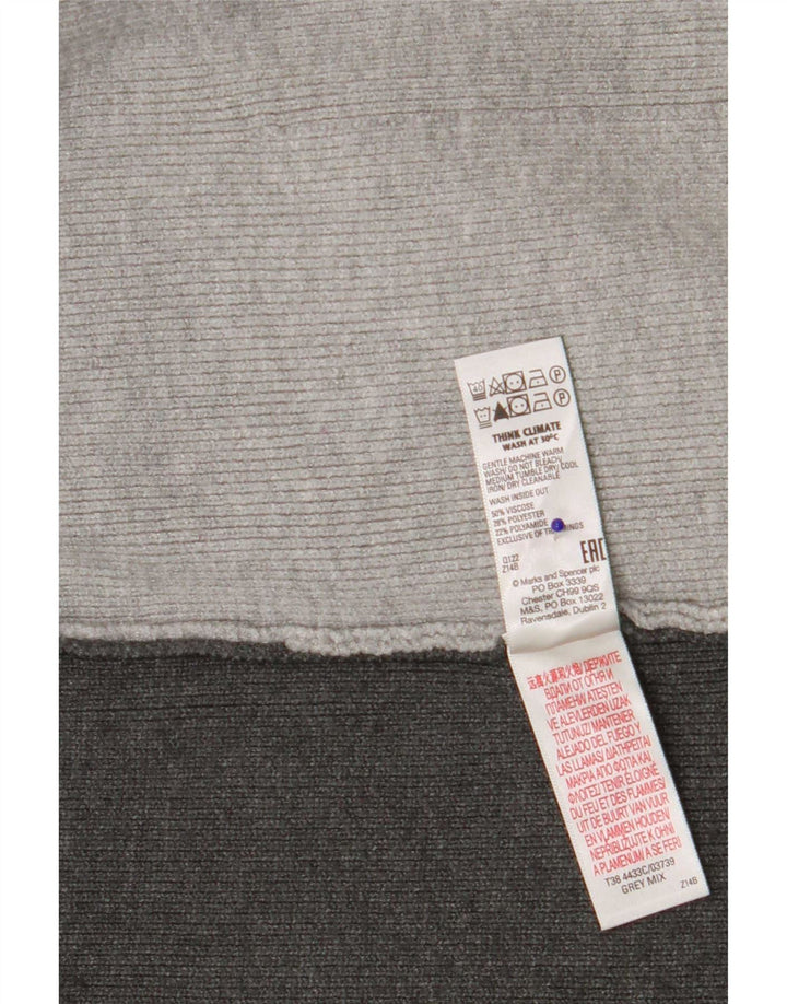 Marks & Spencer ženski dugi kardigan pulover UK 10 Small Gray