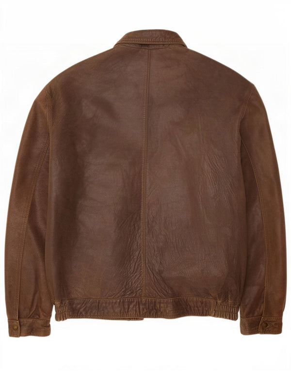 Pelletteria Mens Leather Jacket UK 42 XL Brown