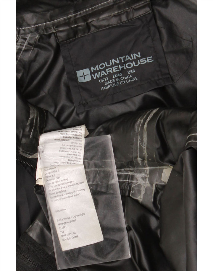 Mountain Warehouse ženska kišna jakna s kapuljačom UK 12 Srednji crni najlon