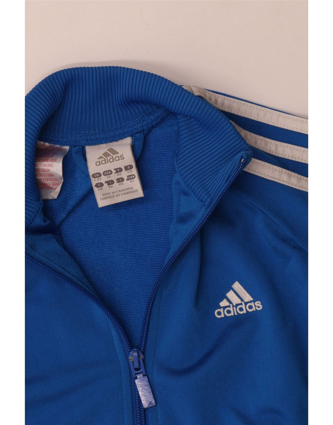 Adidas trenirka za dječake, jakna od 7-8 godina, poliester plave boje