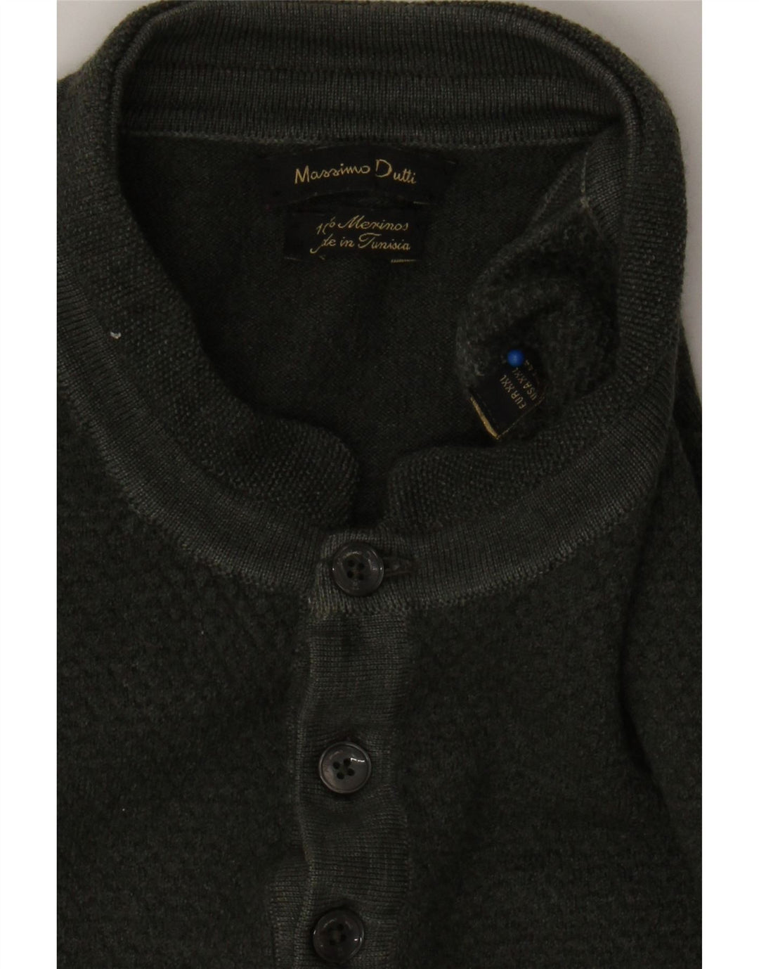MASSIMO DUTTI Womens Crew Neck Jumper Sweater UK 20 2XL Grey Wool Vintage Massimo Dutti and Second-Hand Massimo Dutti from Messina Hembry 