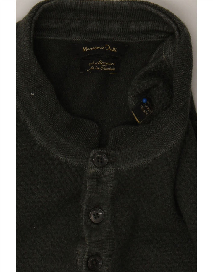 MASSIMO DUTTI Womens Crew Neck Jumper Sweater UK 20 2XL Grey Wool Vintage Massimo Dutti and Second-Hand Massimo Dutti from Messina Hembry 
