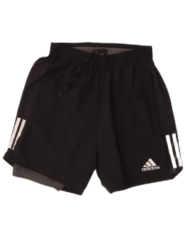 Adidas muške sportske kratke hlače za trčanje male crne poliesterske boje