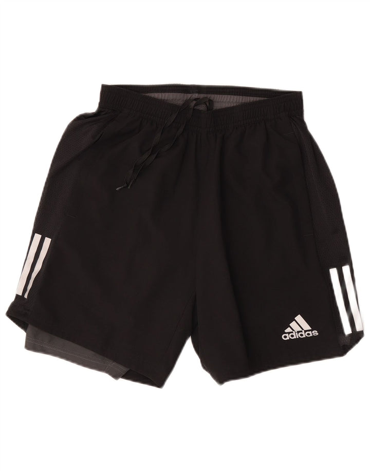 Adidas muške sportske kratke hlače za trčanje male crne poliesterske boje
