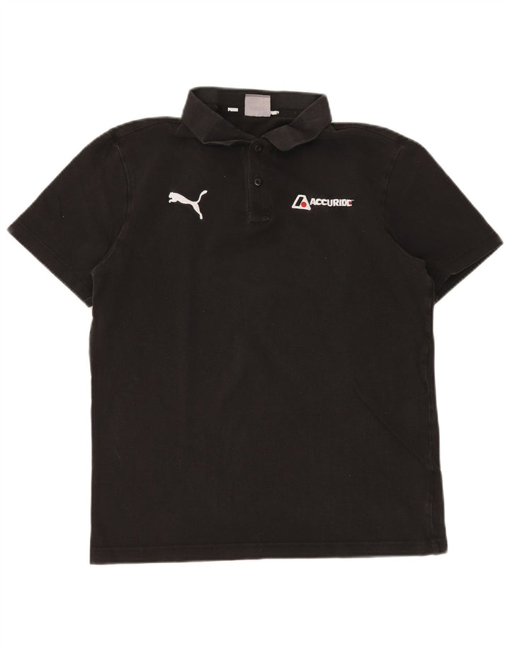 PUMA muška polo majica srednje crne pamučne boje