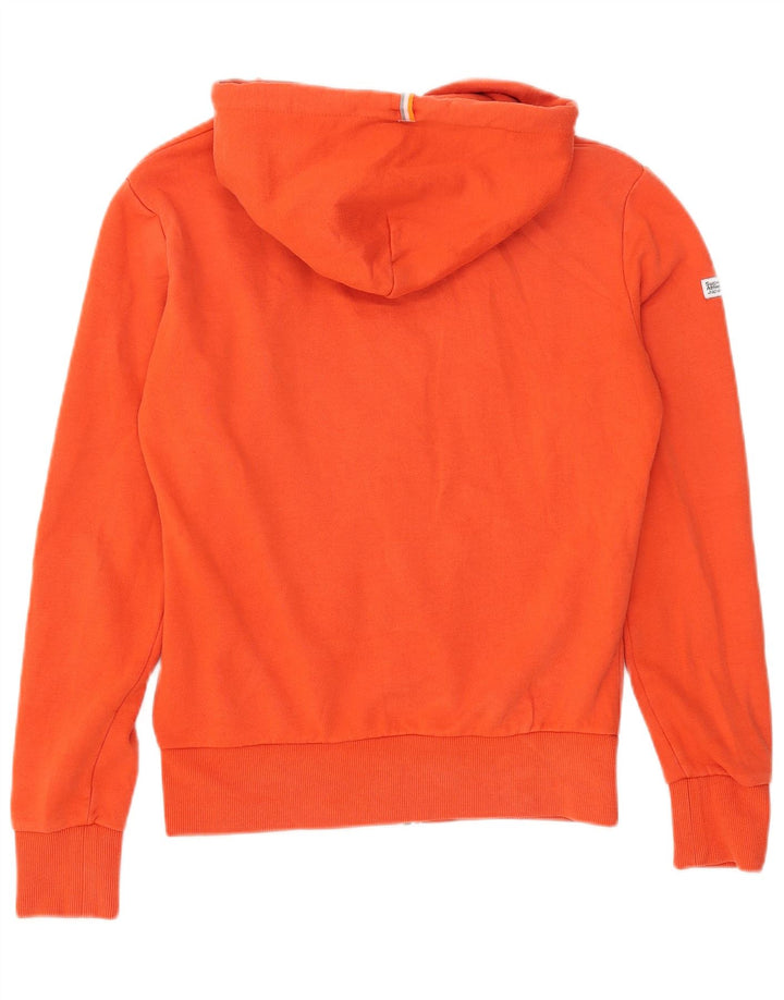 Superdry muški pulover s kapuljačom na patentni zatvarač Mali narančasti pamuk