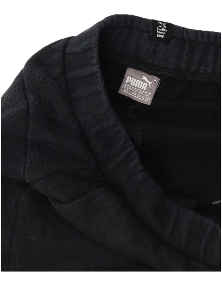 Puma Boys Graphic Trenirka Hlače Joggers 11-12 Years Black