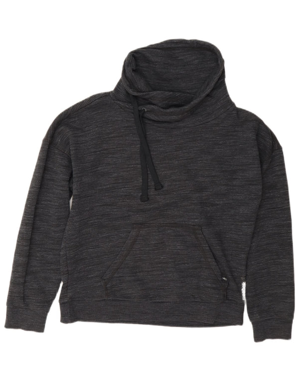 Reebok Womens Oversized Sweatshirt Jumper UK 4/6 XS Grey Flecked Cotton
