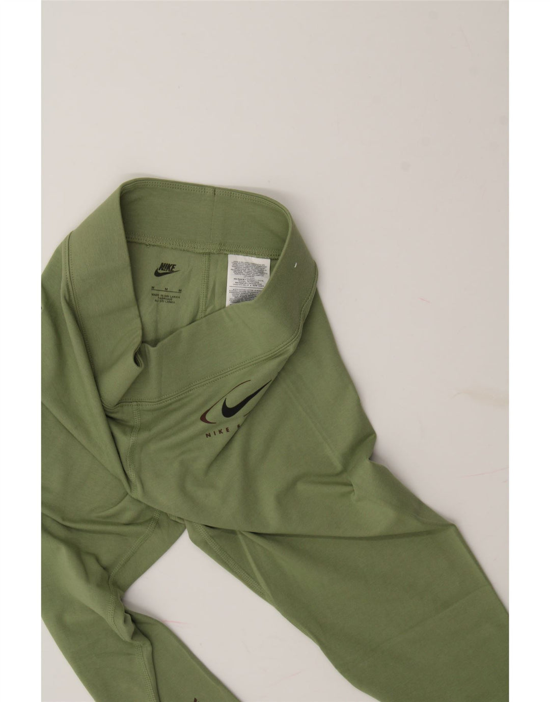 NIKE Womens Graphic Leggings UK 12 Medium  Green Cotton Vintage Nike and Second-Hand Nike from Messina Hembry 