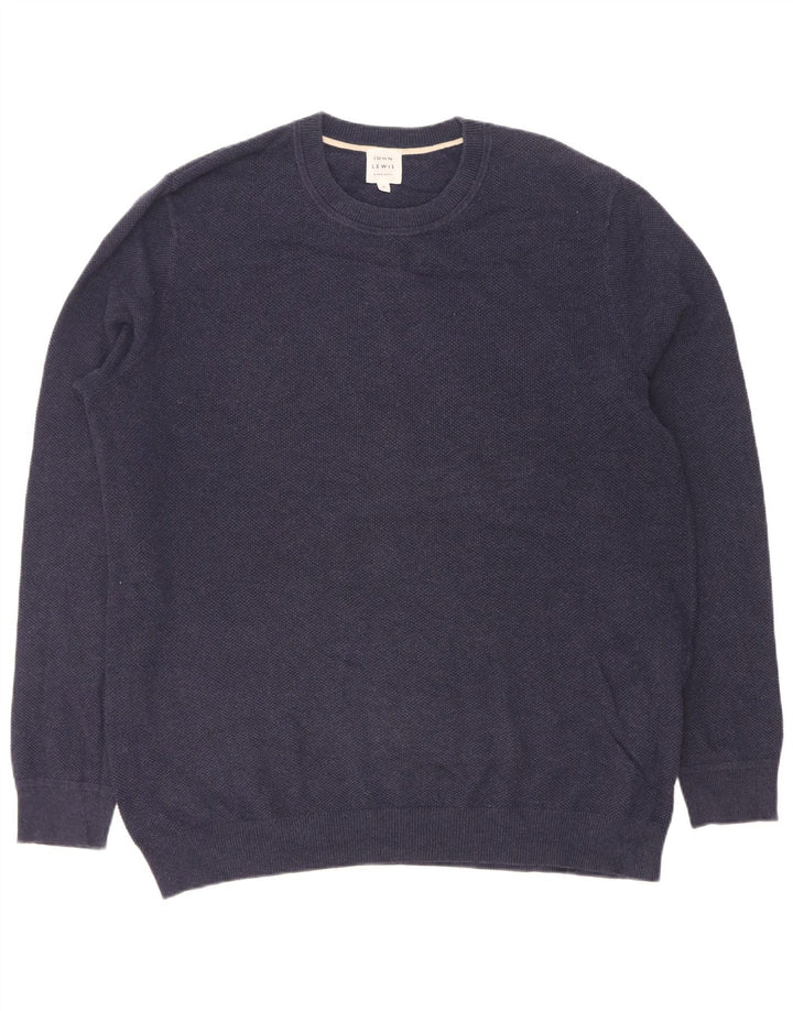 John Lewis muški džemper s okruglim izrezom, srednja veličina, tamnoplava, pamuk