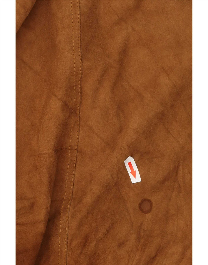 Vintage muška bomber jakna od brušene kože IT 52 XL smeđa koža