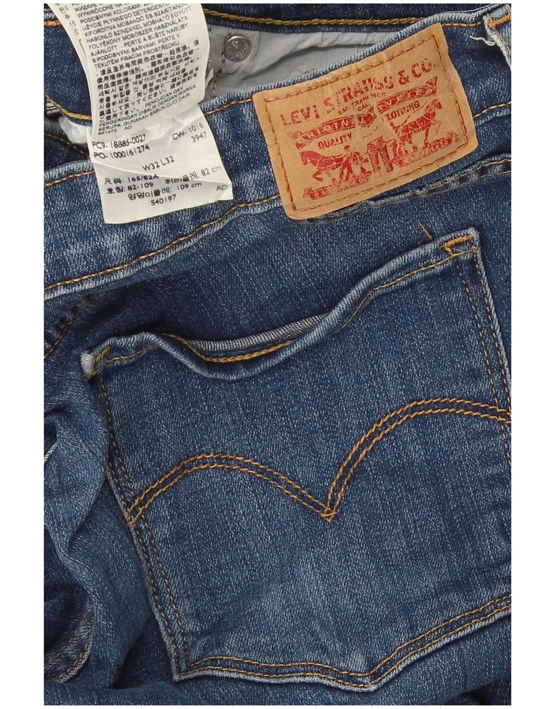 Levi's ženske 715 Bootcut traperice W32 L32 plavi pamuk